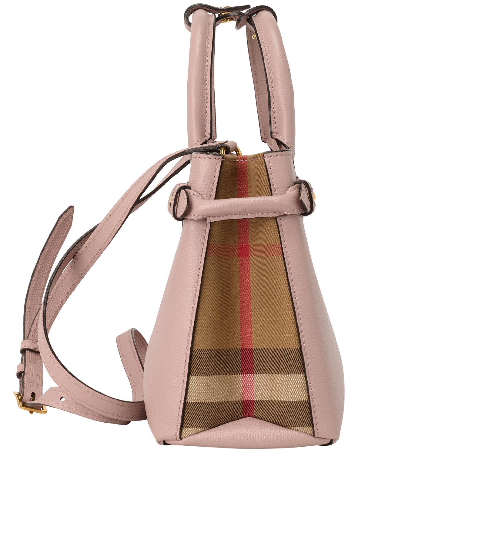 Small Banner, &pound;395, Handbags, Pink, Leather, Side view